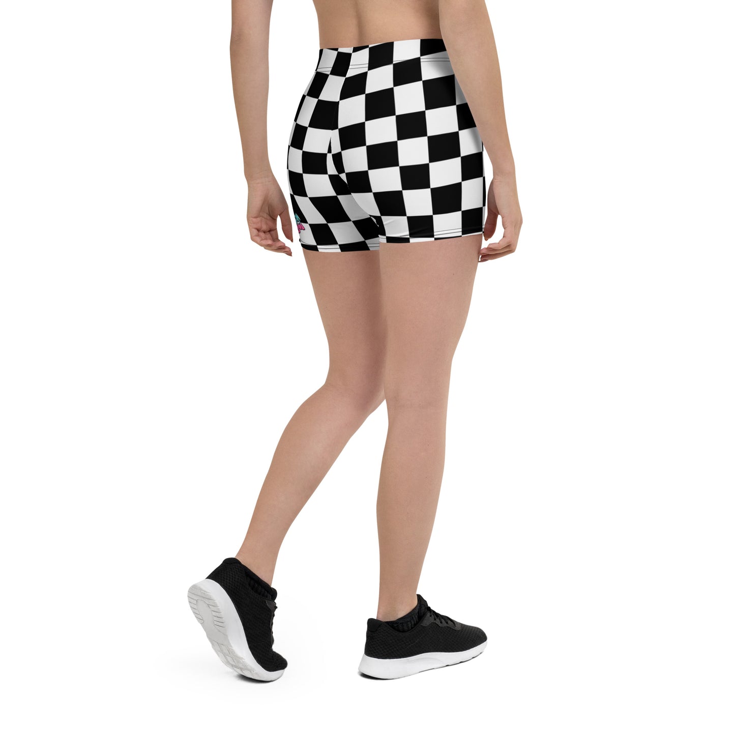 Women's CheckerBoard Drippy Short Leggings