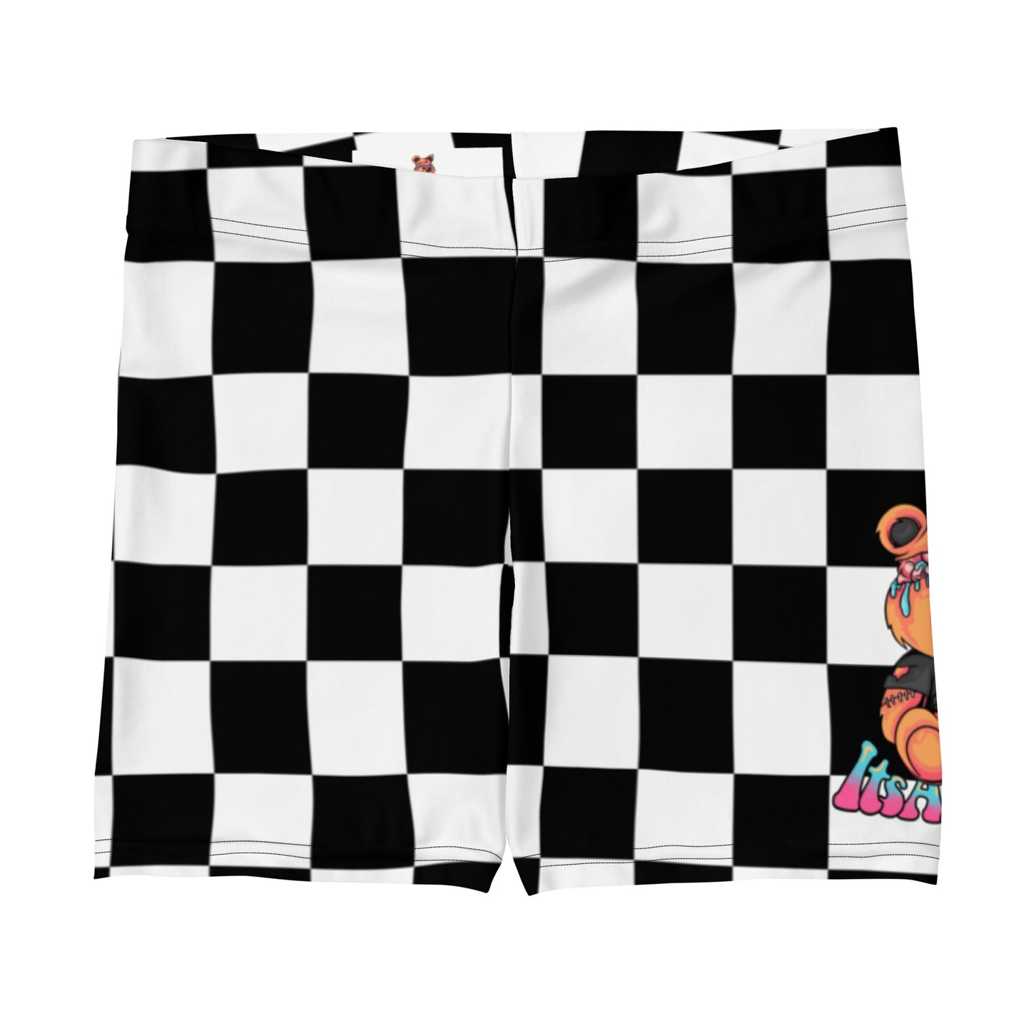 Women's CheckerBoard Drippy Short Leggings