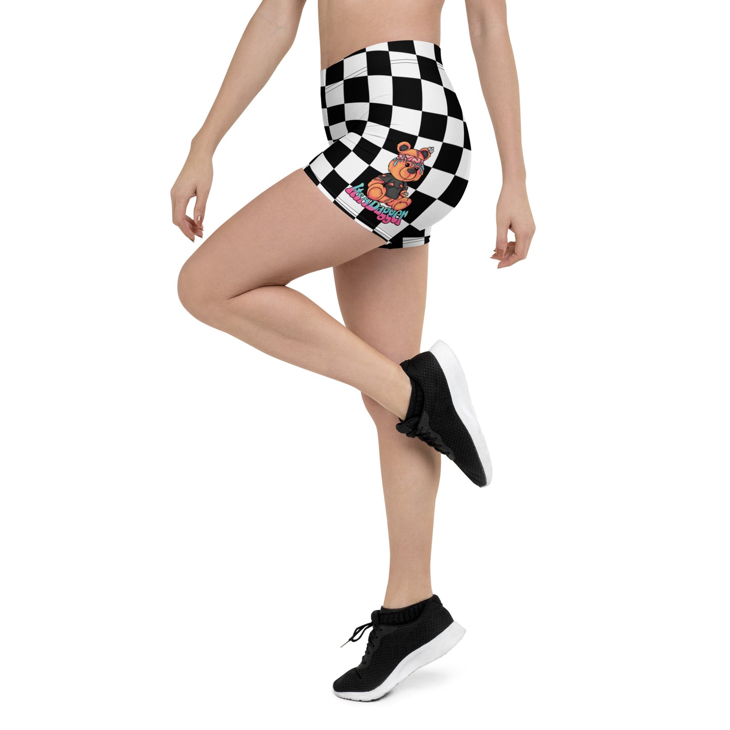 Women's CheckerBoard Drippy Short Leggings