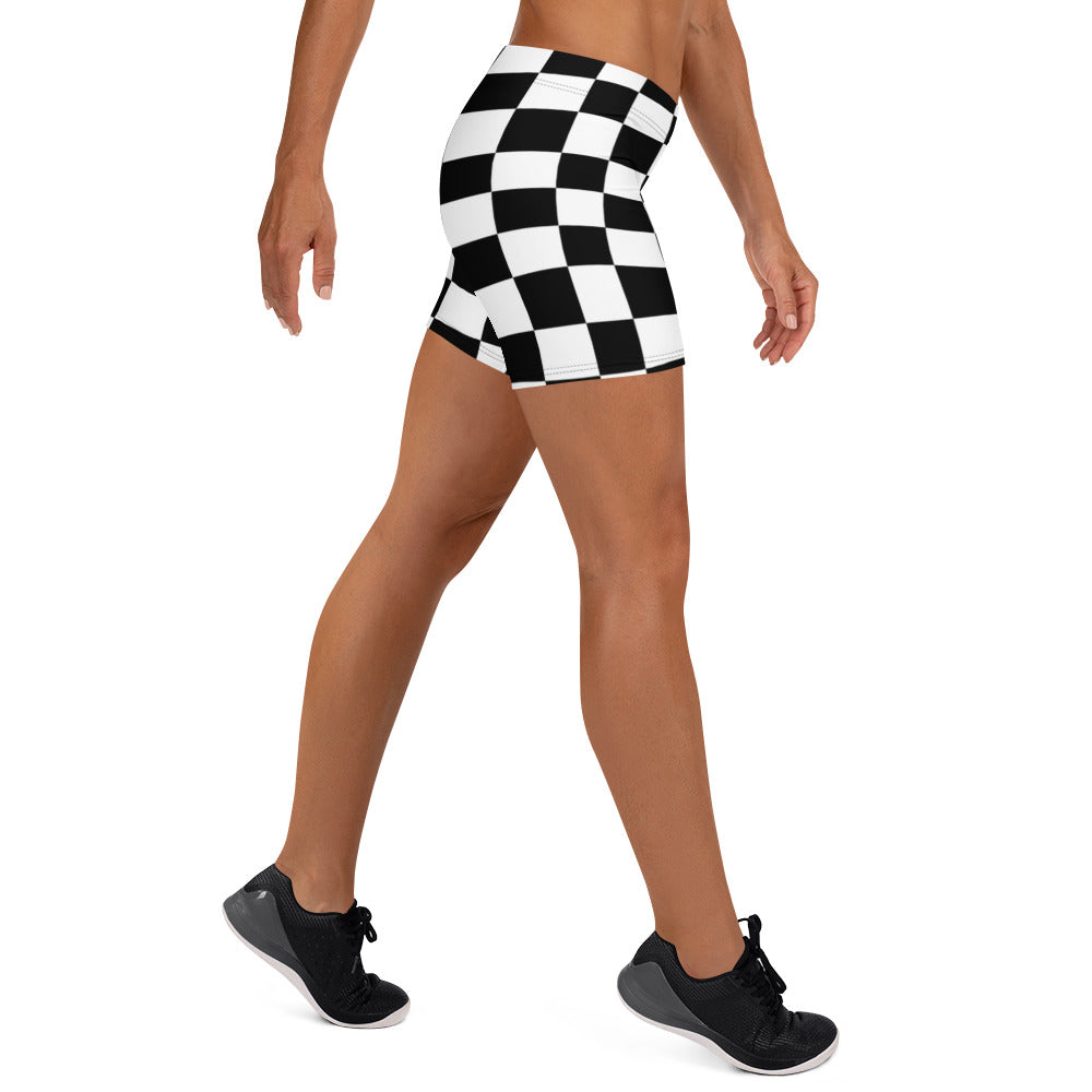 Women's CheckerBoard Drippy Short Leggings